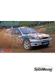 Hasegawa: Car scale model kit 1/24 scale - Toyota Corolla WRC sponsored by MoviStar #5 1998 - photo-etched parts, plastic parts, rubber parts, water slide decals, other materials, assembly instructions and painting instructions