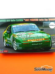 Hasegawa: Car scale model kit 1/24 scale - Porsche 944 Turbo Max Moritz Racing Team sponsored by Plochinger #11 - Roland Asch (DE) - Porsche Turbo Cup Series 1987 - photo-etched parts, plastic parts, rubber parts, water slide decals, other materials, assembly instructions and painting instructions image