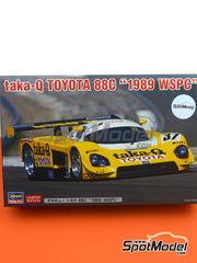 Hasegawa: Maqueta de coche escala 1/24 - Toyota 88C Equipo Toyota Tom's patrocinado por Taka-Q N� 37 - Johnny Dumfries (GB) + Geoff Lees (GB) - Campeonato del Mundo de Sports Prototipos (WSPC) 1989 - piezas de pl�stico, piezas de goma, calcas de agua, manual de instrucciones e instrucciones de pintado
