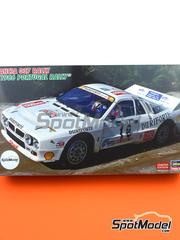 Hasegawa: Car scale model kit 1/24 scale - Lancia 037 Rally sponsored by Duriforte #18 - Carlos Bica (PT) + Candido Junior (PT) - Portugal Rally - Vinho do Porto 1986 - plastic parts, rubber parts, assembly instructions, painting instructions and does NOT include tobacco sponsor decals image
