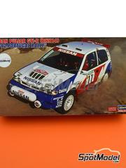 Hasegawa: Car scale model kit 1/24 scale - Nissan Sunny - Pulsar GTI-R RNN14 Nissan Motorsports Europe Team #8, 11 - Tommi M�kinen (FI) + Seppo Harjanne (FI), Francois Chatriot (FR) + Michel Perin (FR) - Portugal Rally - Vinho do Porto 1992 - paint masks, plastic parts, rubber parts, water slide decals, assembly instructions and painting instructions