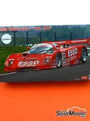 Hasegawa: Car scale model kit 1/24 scale - Toyota 92C-V Toyota Tom's Team sponsored by Esso #36 - Masanori Sekiya (JP) + Pierre-Henri Raphanel (FR) - All Japan Sport Prototype Championship (JSPC) 1992 - paint masks, plastic parts, rubber parts, water slide decals, other materials, assembly instructions and painting instructions