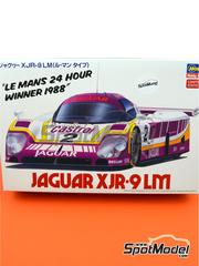 Hasegawa: Car scale model kit 1/24 scale - Jaguar XJR-9 LM TWR Silk Cut Jaguar Works Team sponsored by Castrol #1, 2, 3, 21, 22 - Martin Brundle (GB) + John Nielsen (DK), Jan Lammers (NL) + Johnny Dumfries (GB) + Andy Wallace (GB), Henri Pescarolo (FR) + John Watson (GB) + Raul Boesel (BR), Danny Sullivan (US) + Davy Jones (US) + Price Cobb (US), Derek Daly (IE) + Larry Perkins (AU) + Kevin Cogan (US) - 24 Hours Le Mans 1988 - plastic parts, rubber parts, water slide decals, assembly instructions and painting instructions