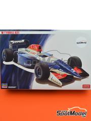 Hasegawa: Car scale model kit 1/24 scale - Tyrrell Yamaha 021 sponsored by Calbee #3, 4 - Ukyo Katayama (JP) + Andrea de Cesaris (IT) - FIA Formula 1 World Championship 1993 - plastic parts, rubber parts, water slide decals, assembly instructions and painting instructions image