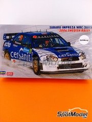 Hasegawa: Car scale model kit 1/24 scale - Subaru Impreza WRC 2005 sponsored by Cersanit #71 - Michal Solowow (PL) + Maciej Baran (PL) - Svezia Sweden Rally 2006 - paint masks, plastic parts, rubber parts, water slide decals, assembly instructions and painting instructions