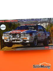 Hasegawa: Maqueta de coche escala 1/24 - Nissan 240RS (BS110) Equipo Nissan Europe N 12 - Timo Salonen (FI) + Seppo Harjanne (FI) - Rally de Monte Carlo - Rallye Automobile de Monte-Carlo 1983 - mscaras de pintura, piezas de plstico, piezas de goma, calcas de agua, manual de instrucciones e instrucciones de pintado