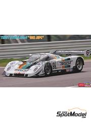 Hasegawa: Car scale model kit 1/24 scale - Toyota 92C-V Trust Racing Team sponsored by Trust #99 - Steven Andskar (SE) + George Fouch� (ZA) - All Japan Sport Prototype Championship (JSPC) 1992 - paint masks, plastic parts, rubber parts, water slide decals, assembly instructions and painting instructions