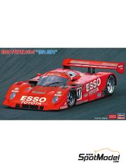 Hasegawa: Car scale model kit 1/24 scale - Toyota 91C-V Toyota Tom's Team sponsored by Esso #37 - Eje Elgh (SE) + Geoff Lees (GB) - All Japan Sport Prototype Championship (JSPC) 1991 - paint masks, plastic parts, rubber parts, water slide decals, other materials, assembly instructions and painting instructions