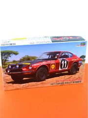 Hasegawa: Car scale model kit 1/24 scale - Datsun Fairlady 240Z sponsored by Nissan Motors #11, 31 - Edgar Herrmann (KN) + Hans Sch�ller (DE), Shekhar Mehta (KE) + Mike Doughty (KN) - Safari Rally 1971 - plastic parts, rubber parts, water slide decals, other materials and assembly instructions