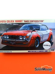 Hasegawa: Car scale model kit 1/24 scale - Toyota Celica 1600GT #67, 68, 69 - plastic parts, rubber parts, assembly instructions and painting instructions image