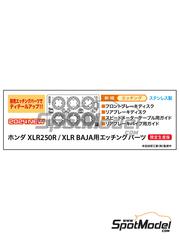 Hasegawa: Set de mejora y detallado escala 1/12 - Honda XLR Baja (MD22) 1991 - fotograbados y calcas de agua - para las referencias de Hasegawa 21516 y BK16