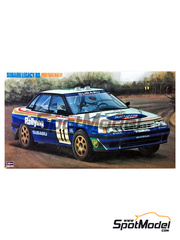 Hasegawa: Car scale model kit 1/24 scale - Subaru Legacy RS #11 - Ari Vatanen (FI) + Bruno Berglund (SE) - Lombard RAC Rally 1991 - photo-etched parts, plastic parts, rubber parts, water slide decals, other materials, assembly instructions and painting instructions