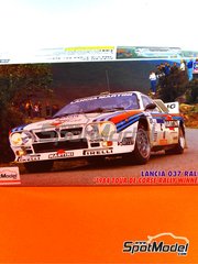 Hasegawa: Car scale model kit 1/24 scale - Lancia 037 Rally sponsored by Martini Racing #1, 5 - Attilio Bettega (IT) + Sergio Cresto (US), Markku Aln (FI) + Ilkka Kivimki (FI) - Tour de Corse 1984 - plastic parts, rubber parts, water slide decals, assembly instructions and painting instructions