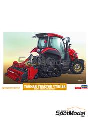 Hasegawa: Tractor scale model kit 1/35 scale - Yanmar Tractor YT5113A Delta Crawler/Rotary - plastic parts, rubber parts, water slide decals, assembly instructions and painting instructions
