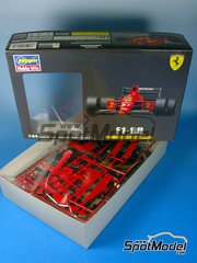 Hasegawa: Car scale model kit 1/24 scale - Ferrari 640 F1-89 - plastic parts, rubber parts, water slide decals, assembly instructions and painting instructions