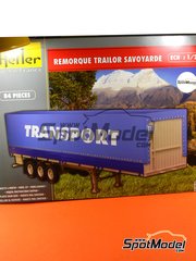 Heller: Trailer scale model kit 1/24 scale - Classic Canvas Trailer - plastic model kit image