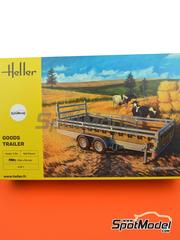 Heller: Maqueta de remolque escala 1/24 - Remolque de mercancas - piezas de plstico, piezas de goma, calcas de agua y manual de instrucciones