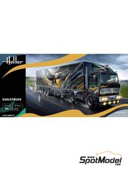 Heller: Trailer scale model kit 1/24 scale - Renault G260 Eagle Truck - plastic parts, rubber parts, water slide decals and assembly instructions