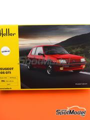 Heller: Maqueta de coche escala 1/24 - Peugeot 205 GTI - piezas de plstico, piezas de goma, calcas de agua, manual de instrucciones e instrucciones de pintado