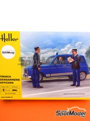Heller: Figures set 1/24 scale - French Gendarmerie Officers - plastic parts and assembly instructions image