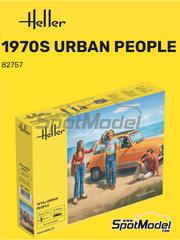 Heller: Figures set 1/24 scale - 1970s Urban People - plastic parts, water slide decals and assembly instructions image