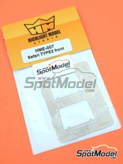 Highlight Model Studio: Detalle escala 1/24 - Ventanillas tipo safari para Volkswagen Transporter T2  - fotograbados - para las referencias de Hasegawa 20556, 21209, HC-9, HAS21209, HC-09, HSG21209, 21210, HC-10, HAHC10, HAS21210, 21211, HC-11, HAS21211, HC11, HSG21211, 52413B y SP613, o la referencia de Revell REV07667