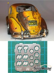 Highlight Model Studio: Detail 1/24 scale - MOONEYES bumper embles - photo-etched parts
