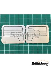 Highlight Model Studio: Detail 1/24 scale - Volkswagen Transporter T2 - Door panel - photo-etched parts - for Hasegawa references 20556, 21209, HC-9, HAS21209, HC-09, HSG21209, 21210, HC-10, HAHC10, HAS21210, 21211, HC-11, HAS21211, HC11, HSG21211, 52413B and SP613