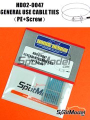 Hobby Design: Clamps - General use cable ties - photo-etched parts and turned metal parts - 16 units