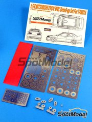 Hobby Design: Photo-etched parts 1/24 scale - Mitsubishi Lancer EVO V WRC - resins and photo-etched parts - for Tamiya reference TAM24203 image