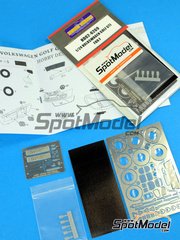 Hobby Design: Photo-etched parts 1/24 scale - Volkswagen Golf GTI - resins and photo-etched parts - for Fujimi references FJ123158 and 12315