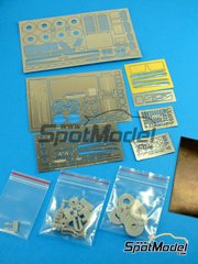 Hobby Design: Detail up set 1/24 scale - Ferrari Laferrari - photo-etched parts, resin parts, seatbelt fabric and assembly instructions - for Tamiya reference TAM24333 image