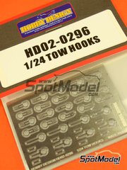 Hobby Design: Photo-etched parts 1/24 scale - Tow hooks - photo-etched parts