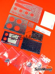 Hobby Design: Photo-etched parts 1/12 scale - Honda NSR500 - Michael 'Mick' Doohan (AU), Wayne Gardner (AU), Eddie Lawson (US), Pierfrancesco Chili (IT) - World Championship 1989 - photo-etched parts, metal parts, decals - for Hasegawa references 21504, BK-4 and 21714 image