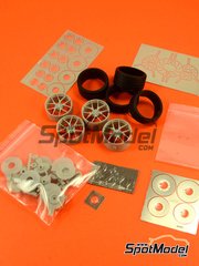 Hobby Design: Detail 1/24 scale - Ferrari 599 GTO: Wheels and brake system detail-up set - resins, photo-etched parts and metal parts - for Revell reference REV07091 image