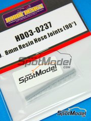 Hobby Design: Detail - 0.8mm Resin Hose Joints 90� - resin