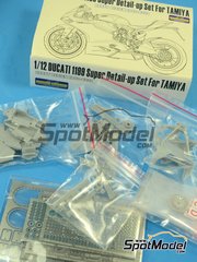 Hobby Design: Detail up set 1/12 scale - Ducati 1199 Panigale S - resins, metal parts and photo-etched parts - for Tamiya reference TAM14129 image