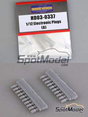Hobby Design: Detail 1/12 scale - Electrical plugs - type A - resins - 20 units image