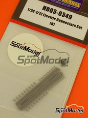Hobby Design: Detail 1/20 scale - 1/24 - 1/20 - 1/12 Electric Connectors Set type B - resins image