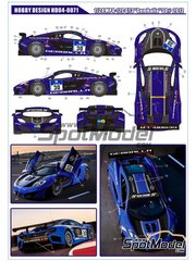 Hobby Design: Decals 1/24 scale - McLaren MP4-12C GT3 sponsored by Gemballa #30 - American Le Mans Series ALMS 2012 - water slide decals and assembly instructions - for Fujimi references FJ12555, FJ125558, RS-44, FJ125633, 12563, RS-41, FJ125701, 12570, RS-74, FJ125879 and RS-62 image