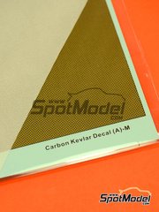 Hobby Design: Kevlar fiber decal - Carbon kevlar square pattern with golden background - small size - type A image