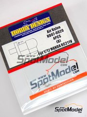 Hobby Design: Air valve 1/12 scale - Air valve Honda RC211V - turned metal parts - for Tamiya references TAM14092, TAM14095, TAM14096, TAM14097, TAM14106, TAM14107 and TAM14108 - 4 units