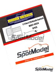 Hobby Design: Detail 1/24 scale - Knob switch - turned metal parts - 5 units image