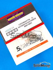 Hobby Design: Detail 1/24 scale - Ferrari 250GTO - Exhaust set - for Fujimi references FJ123370, RS-35 and 12337