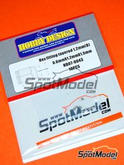 Hobby Design: Hose joints - Hex fitting tapered  0.6x1.2x1.5mm - CNC metal parts - 10 units