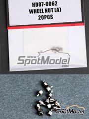 Hobby Design: Nuts 1/24 scale - Wheel nut - CNC metal parts - 20 units image