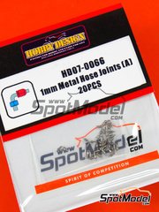 Hobby Design: Detail - 1.0mm metal hose joints - metal parts - 20 units image