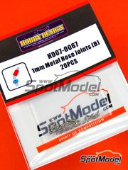 Hobby Design: Hose joints - 1.0mm metal hose joints - CNC metal parts - 20 units