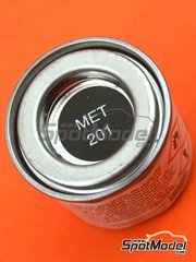 Humbrol 14ml Black Metallic Enamel Paint - Model Paint Tinlet #201