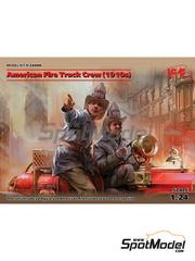 ICM: Figures set 1/24 scale - American Fire Truck Crew (1910s) - plastic parts, assembly instructions and painting instructions - 2 units